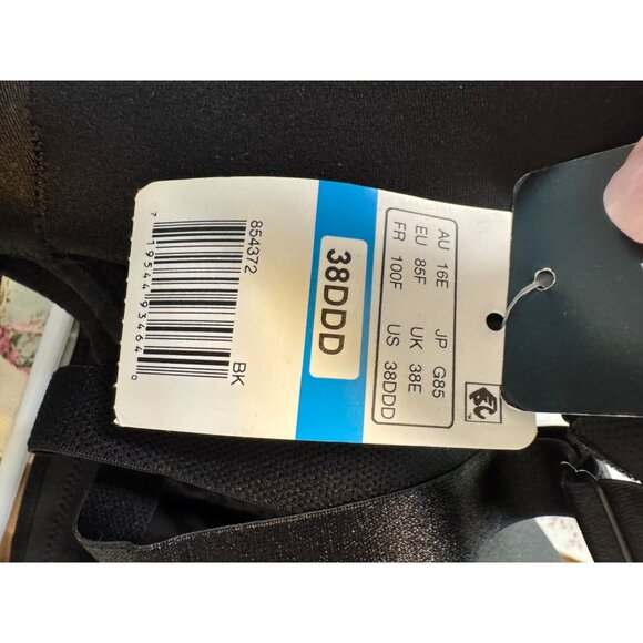 Wacoal Black Staying Power 38DDD Strapless Bra Black Style 854372 NWT Silicone P - Picture 3 of 6